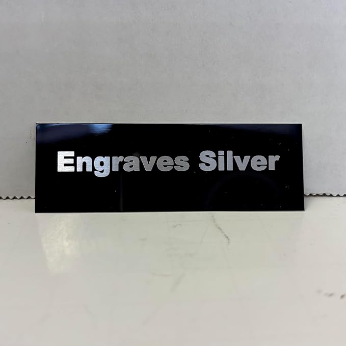 Blank Metal Plates for Laser Engraving - 4 Pack | Aluminum Sheets 0.020" Thick | CO2, Diode, Fiber Laser Compatible | Multiple Sizes & Colors (Black (engraves silver), 3x11.25 inch)