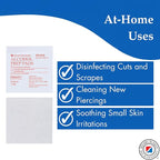 Henry Schein Alcohol Prep Pads, Medium, 2-ply, Sterile, 1 Case of 4000 (20 Boxes of 200)