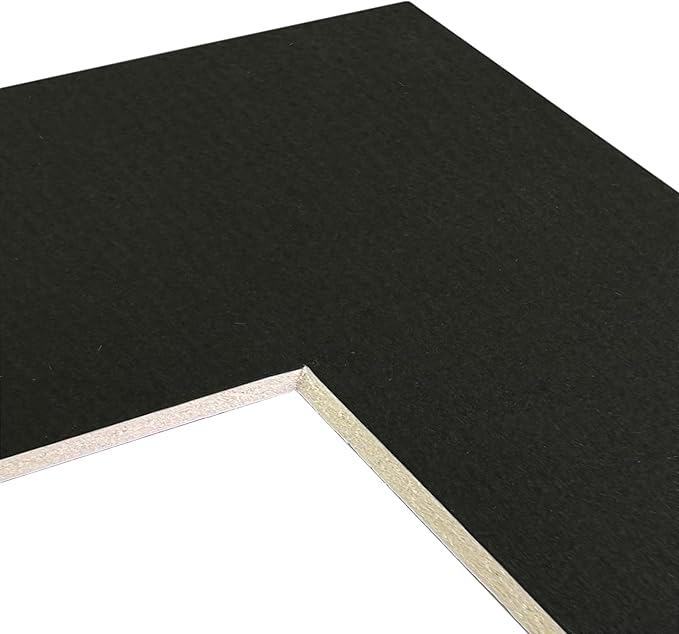 Craig Frames B404 Pre-cut Mat Board for 9x12 Print, 12x16, Textured Black