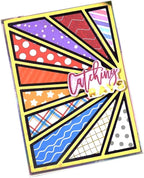 Mvchifay Cutting Dies for Card Making Metal Die-Cuts Scrapbooking Tool Hollow Frame DIY Craft Punch Template Embossing for Paper Album Decor (Sun Frame-14x10cm)