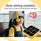 Tic-Tac-Toe Bolt Game, 4-in-1 Handheld Puzzle Games Console, Electronic Tic-Tac-Toe Game for Educational and Memory Growth, Portable Travel Games for Car Ride, Board Games for Kids and Adults (Yellow)