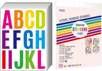 318Pcs 2inch Vinyl Letter & Numbers Stickers, Large Stick on Alphabet for Bulletin Board, Scrapbooking,Mailbox, House, Door, Wall,Scrapbook, Wall, Waterproof self Adhesive (Multi Color)