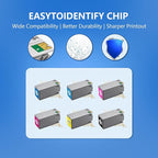 PP-50 PP-100 Ink Cartridges 6 Color Set PJIC1 PJIC2 PJIC3 PJIC4 PJIC5 PJIC6 C13S02A9991 Suitable for DiscProducer PP-50 PP-100 Printers (Black, Cyan, Magenta, Yellow, Light Cyan, Light Magenta, 6Pcs)