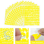 Starboling Letter Stickers, 1/2 inch Yellow Alphabet Stickers, Self-Adhesive Vinyl for Mailbox Numbers, Bulletin Boards & Home Decor