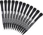 Browill Magnetic Dry Erase Markers, (12 pk) Dealkits Low Odor White Board Markers with Erasers for Kids Teacher Supplies for Classroom Work on White Board, Calender, Fine Tip Point, Black