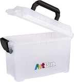 ArtBin 6815AG Mini Sidekick Carrying Case, Portable Art & Craft Organizer with Handle, [1] Plastic Storage Case, Clear