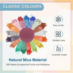 uxcell 10g/0.35oz Cosmetic Grade Mica Powder, 600 Mesh Mica Powder Natural Resin Epoxy Pigment Powders for Casting Resin, Candle Dye, DIY Nail Polish and Lip Gloss, Purple Red
