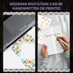 SuFly Pre-Folded Vellum Jackets for 5x7 Invitations, 90-Pack (60lb/93gsm) Translucent Vellum Paper 5x7 Sleeves, Invitation Jackets, Elegant Wedding Invitation Accessories, Envelope Liners, DIY Crafts.