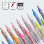 240 Color Acrylic Paint Markers Set – Brush Tips, Quick Dry Permanent Markers for Rock, Egg, Wood, Fabric, Glass, DIY Crafts, Waterproof Fabric Paint Markers for Adult Coloring Books No Bleeding