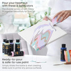ARTEZA Acrylic Pouring Paint Set, 8 Pastel Colors, 4 oz Bottles, High-Flow Paint, No Mixing Needed, Art Supplies for Canvas, Glass, Paper, Wood, Tile, and Stones