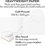 9"x12" Watercolor Sketchbook, 32 Sheets Watercolor Notebook, 140 lb / 300 GSM Watercolor Paper Sketchbook, Pack of 1, Cold Press, Watercolor Paper Pad, Water Color Paper for Artists & Professionals.
