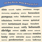 Skillmatics Vocabulary Flash Cards for Kids - Learn 100 Words with Wordplay, Visuals & Soundplay, Christmas Stocking Stuffers, Educational Gifts for Ages 10, 11, 12, & Up, Screen-Free Language Game