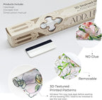 3D Stained Glass Window Film, Decorative Window Privacy Film for Bathroom, Front Door, Home, Sun Blocking Heat Control, Static Cling,White Lily 17.3inch x 47.2inch