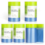 Pre-Taped Masking Film for Painting - 22" x 66' Painters Plastic Sheeting with Automotive Paint Tape and Drape for Covering Cars, Walls, Windows and Furniture Protection (5 Rolls)