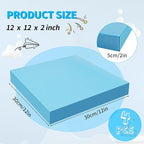 LuckyFoam Blue 4 Pack 12x12x2 inch Foam Sheets 2 Inch Thick Polystyrene Rectangles XPS Foam Board Craft for Insulating DIY Modeling Art Supplies