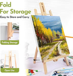 Conda 2 Pack 17 Inch Wooden Tabletop Easel Stand, A-Frame Art Painting Easel for Painting, Display & Art Creation, Canvas Holder for Artists, Students & Hobbyists