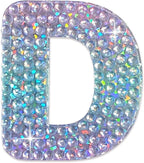 StickerBeans® Rhinestone Alphabet Letter Sticker D - Unique Sparkly Design 2” x 2” Cut-to-Shape Adhesive - Personalization, Collecting, Gifting, Scrapbooking, Decorating Laptops, Phone Cases, All Ages