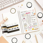 12 Rolls Graduation Washi Tape, Black Foil Gold Congrats Grad Masking Tapes, Congratulations Grad Cap Decorative Paper Stickers for Graduation Scrapbook Gift Wrapping DIY Art Crafts 16.4FT