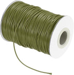 MECCANIXITY Waxed Cord 1.5mm Waxed Thread 87 Yard Wax String Leather Cord for Bracelet Making, Necklaces, Beading, Jewelry Making and DIY Crafts(Army Green)