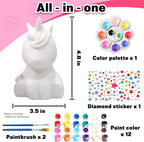 FUNZBO Paint Your Own Unicorn Lamp Kit - Halloweens Arts and Crafts Supplies Painting Kits for Kids Teens, DIY Night Light Unicorn Toy for Toddlers Girl Boy Age 3 4 5 6 7 8 9 10 11 12 13 Birthday Gift