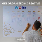 Diamond Life Magnetic Board - Memo & Vision Board for Home, Office, and Classroom - Magnet Board for Kids - Command Strips Included