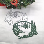 Mvchifay Cutting Dies Happy Birthday Metal Stencils Scrapbooking Tool DIY Emboss Paper Card Making (Christmas Forest-10.2x7.8cm)