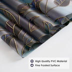DKTIE Static Cling Decorative Window Film Vinyl Non Adhesive Privacy Film, Multilayer UV Inkjet Technology, 3D Thickened Stained Film (S166, 17.7'' x 118.1'')