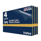 Trotec TroLase | 12"x24"x1/16", 4 Pcs | Navy Blue/Gold | 2 Ply | Modified Acrylic | Laser Engraving Double Color Plastic Sheet | Engraving Blanks for Laser, Saw, Guillotine | Made in USA