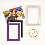5x7 Mat for 8.5x11 Frame - Precut Mat Board Acid-Free Dark Purple 5x7 Photo Matte Made to Fit a 8.5x11 Picture Frame, Premium Matboard for Family Photos, Show Kits, Art, Picture Framing, Pack of 1 Mat