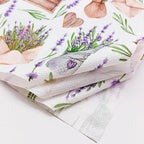 Paper Napkins 80 Pack 2 Ply Floral Beverage Luncheon Dinner Paper Napkins Lavender Print Disposable Napkins for Wedding Anniversary Celebrations, 6.5X6.5 Inches Folded