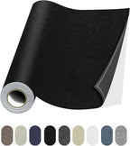 Fabric Repair Patches, 17X158 Inch Linen Repair Tape Self-Adhesive Fabric Patches Durable, DIY Large Linen Tape for Sofa, Couches, Furniture, Chair, Clothing （17X158 Inch, Black）