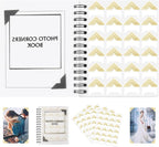 GOONAVI 10 Sheets 240 PCS Shiny Gold Acid-Free Photo Corners Notebook, Self-Adhesive Photo Corners for DIY Photo Album Journal, Photo Corner Stickers for Trip Journal Memory Book
