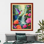 Artvxeay Stamped Cross Stitch Kits Beginners Full Range of Embroidery Starter Kits for Adults Printed Cross Stitching DIY Needlepoint Kit 11CT - (Hummingbirds Gather Honey 16x20 inch)