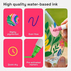 ARTISTRO 12 Acrylic Paint Pens, Fabric Markers for Textile, Rock, Glass, Wood, Paper, Ceramic, Canvas DIY Art Supplies Kit, Drawing Markers for Kids and Adults (Extra Fine Tip)