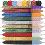 20Pcs Wax Sealing Sticks with Wicks, Assorted Colors Wax Seal Sticks Great for Letter Sealwax Stamp, Mixed Color Waxsealsticks, Wedding Invitations, Decoration (20)