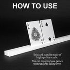 Playing Card Holders 13.4 Inches White Acrylic Solid Card Holder for Playing Card Games (4 pcs., White)
