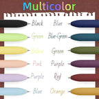 Colored Pens, 12 Pcs Colorful Pens Fine Point Smooth Writing Pen, 0.5mm Colored Ink Gel Pen for Journaling Note Taking, School Supplies Gifts for Women (12 Pcs Gold Vibrant and Vintage)