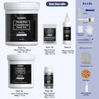 NADAMOO Black Marble Countertop Paint Kit for Kitchen Bathroom, Counter Top Refinishing Kit Cover Up to 35 SQ. FT.