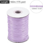 MECCANIXITY Waxed Cord 0.8mm Waxed Polyester Cord 175 Yard Wax String for Bracelet Making,Necklaces, Beading,Jewelry Making and DIY Crafts(Light Purple)