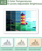 A4 Tracing Light Box for Drawing,Bawaslom Rechargeable Light Pad with Adjustable Stand and Strong Magnets,Ultra-Thin & Bright LED Drawing Board for Vinyl Weeding,Diamond Painting Art,Sketching