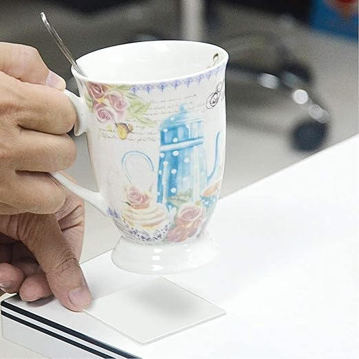 BRAVESHINE Double Sided Adhesive Tape - 18 Pack Removable Wall Stick Mounting Tape - Washable Clear Nano Tape for Crafts Decorations, Keep Rug Corner Flat, Indoor Outdoor Use - Round 2 Inch