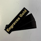 Blank Metal Plates for Laser Engraving - 4 Pack | Aluminum Sheets 0.020" Thick | CO2, Diode, Fiber Laser Compatible | Multiple Sizes & Colors (Black (engraves gold), 1x6.25 inch)