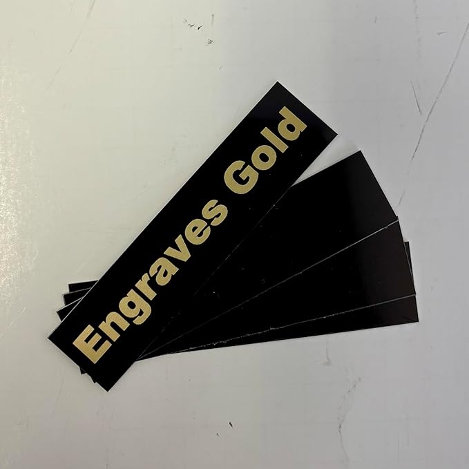 Blank Metal Plates for Laser Engraving - 4 Pack | Aluminum Sheets 0.020" Thick | CO2, Diode, Fiber Laser Compatible | Multiple Sizes & Colors (Black (engraves gold), .75x3 inch)