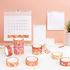 12 Rolls Washi Tape Set, Retro Boho Flower Butterfly Masking Tapes, Doodle Hand-Drawn Decorative Adhesive Tapes for Painters, Planners, Scrapbook, school Supplies, DIY Art Crafts, Gift Wrapping 16.4Ft