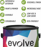 EVOLVE Paint & Primer: Environment-friendly, Low Sheen with One-coat Coverage for Interior & Exterior surfaces (Burgundy, 1-Gallon)