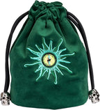 Green Large Dice Bag D&D Cute Storage Bag for Role Playing Games Tabletop Games - Capacity 100+ Polyhedral Dice