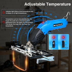 Electric Hot Knife Kit for Grooving/Sculpting/Cutting (5 Blades) Air Cooled 200W 110-120V Pro Slotter Foam Cutting Tool Styrofoam Cutter for XPS, EPP, EPS, EVA, EPE, KT Board, Sponge