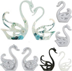 2 Pack Swan Molds Swan Resin Mold - Resin Casting Silicone Molds for Home Decor & Candle Making Wave Spiral Mold