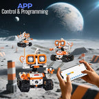 STEM Robotics Kit for Kids Ages 8-12 8-14+, 5-in-1 Remote/APP Control Coding Robot, Educational Engineering Building Toys with Programming, Science Projects Great Gift for Boys & Teens