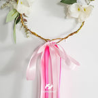 HUIHUANG Pink Satin Ribbon 1/2 inch X 50 Yards Continuous, Baby Pink Double-Faced Satin Ribbon for Gift Wrapping, Bows, DIY Crafts, Flower Bouquet, Bridal Shower Wedding Decor
